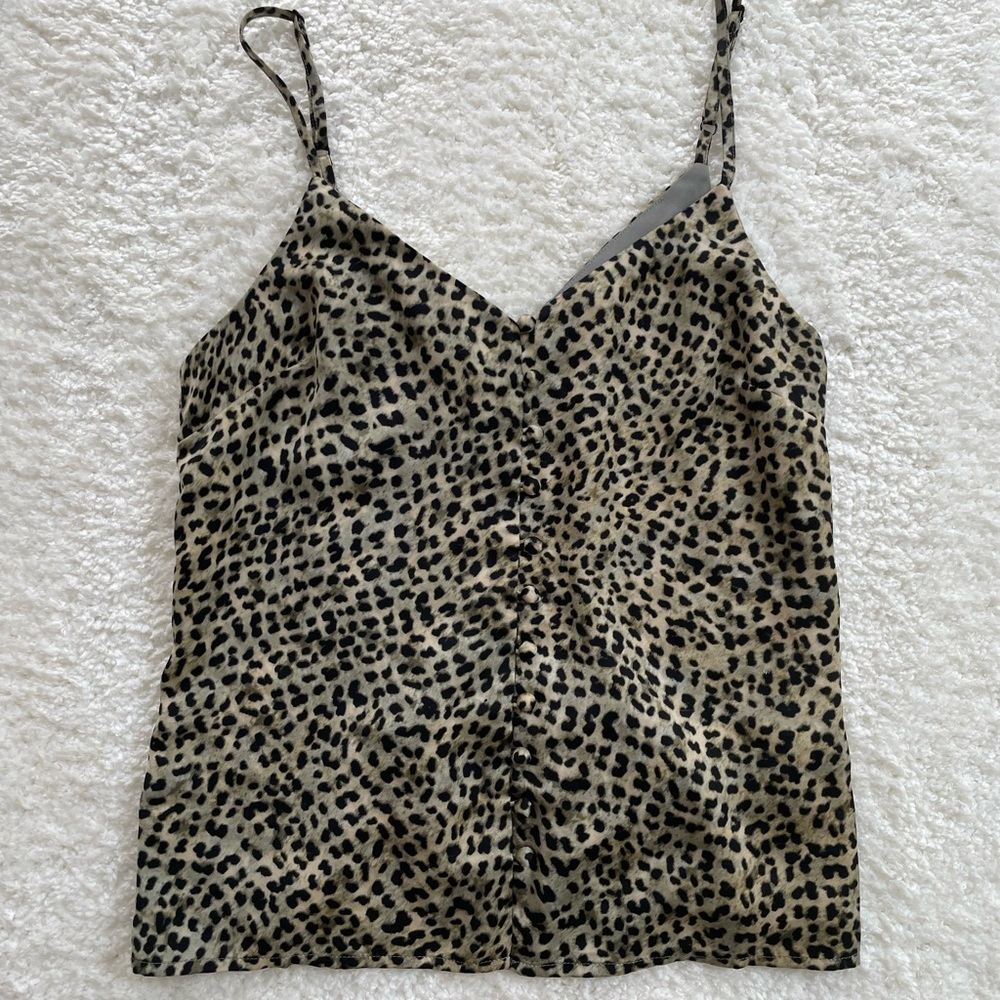 XS Cupcakes and Cashmere Leopard Print Blouse